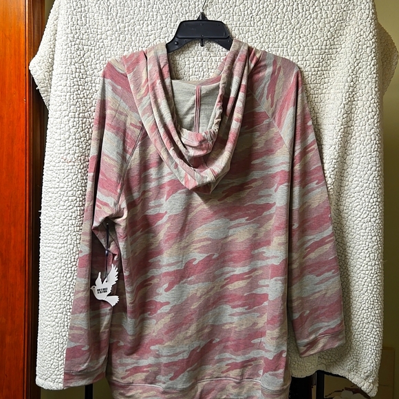 Pink and Gray Camouflage Hoodie - Picture 4 of 4